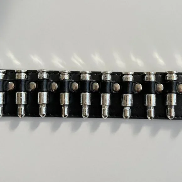 Y2K 2000s bullet-studded black belt - Picture 5 of 8